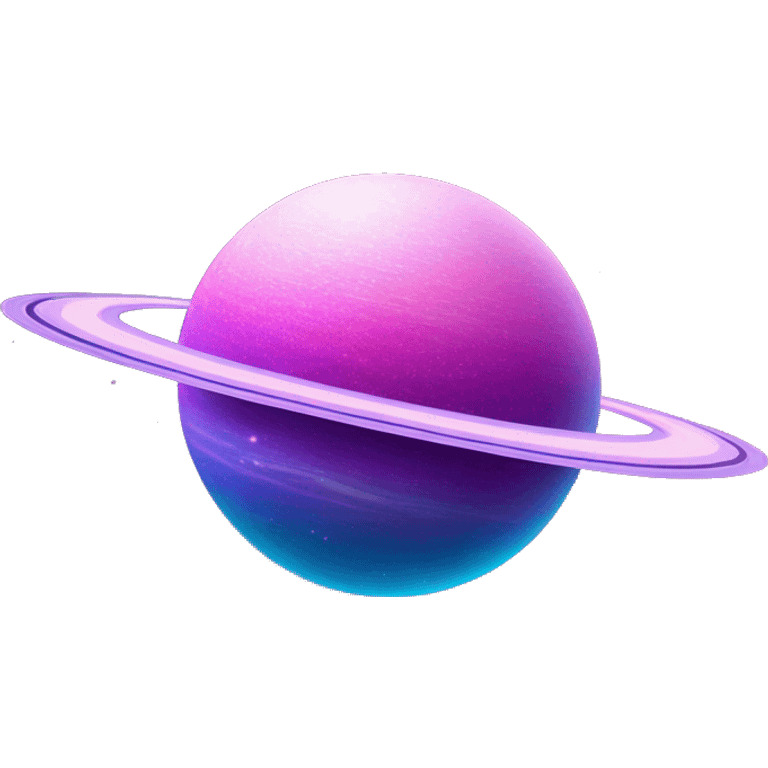 sparkly glittery blue purple and pink gradient planet with a cheesy saturn ring emoji