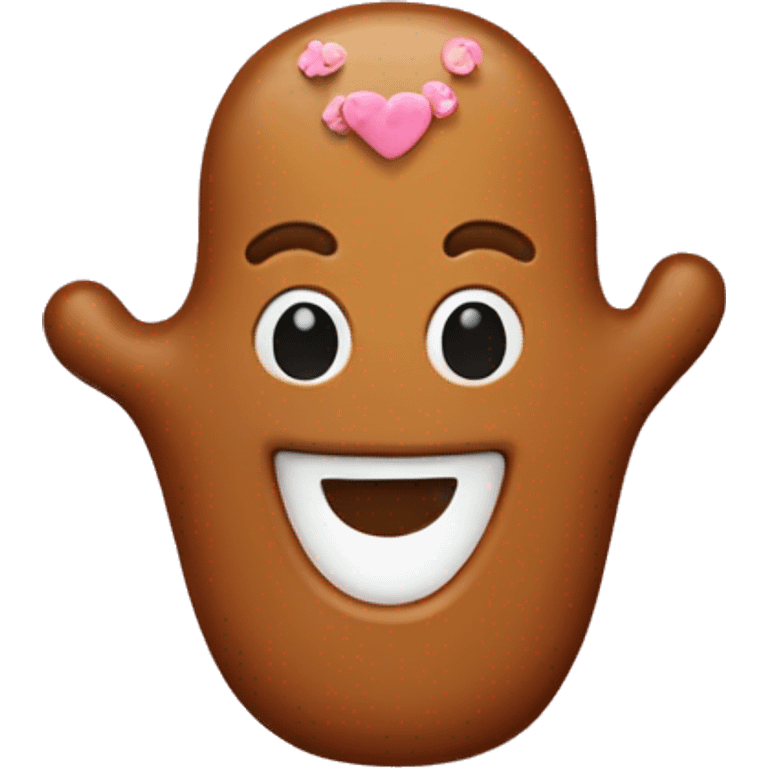 Rosa gingerbreadman emoji