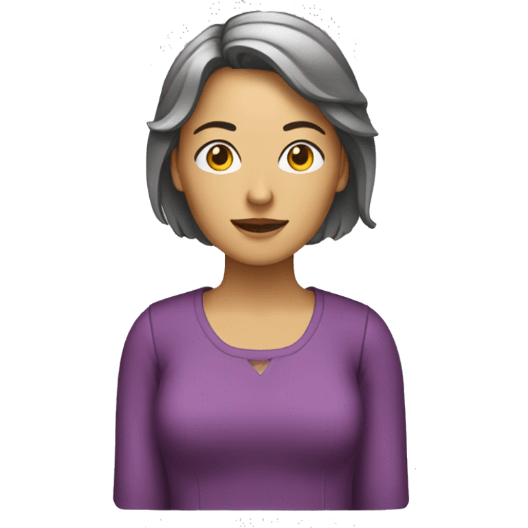 mujer en computadora emoji