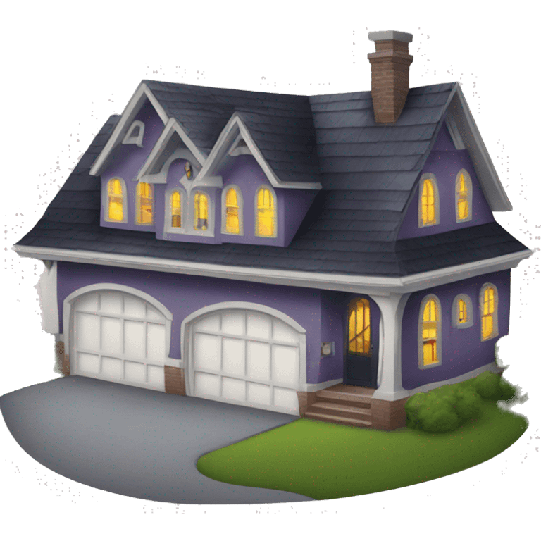 Haunted house attached garage  emoji