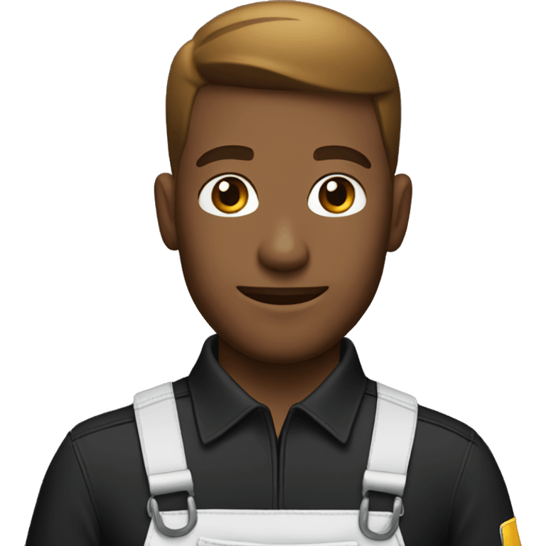 Mechanic in black uniform  emoji