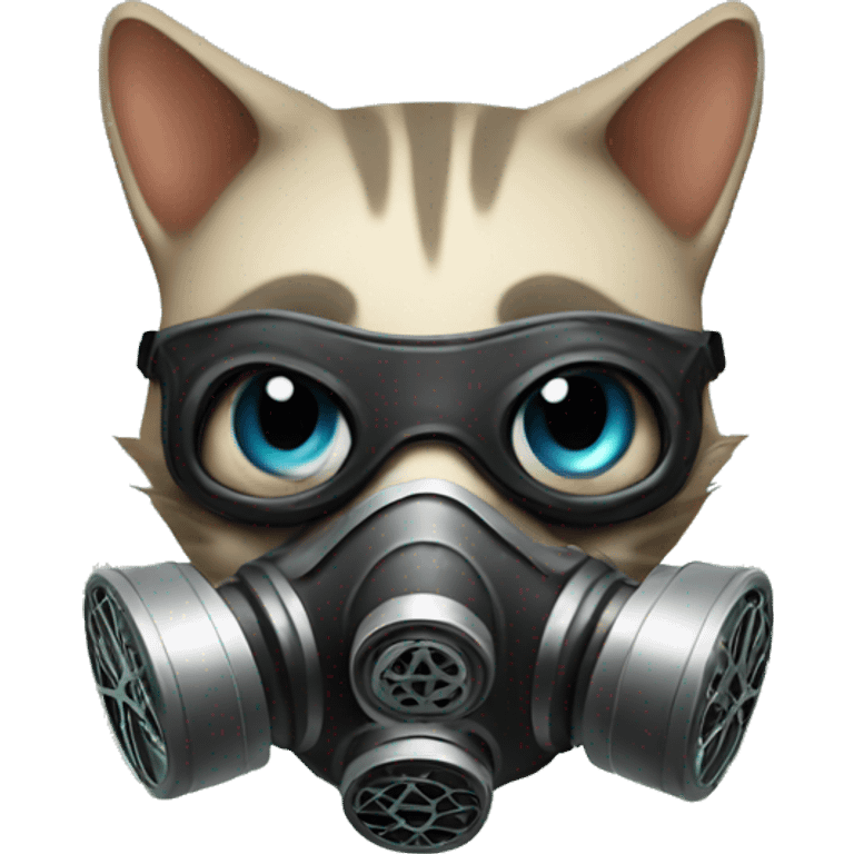 Kitty with Gas Mask emoji