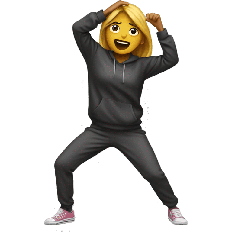 woman doing a dab emoji