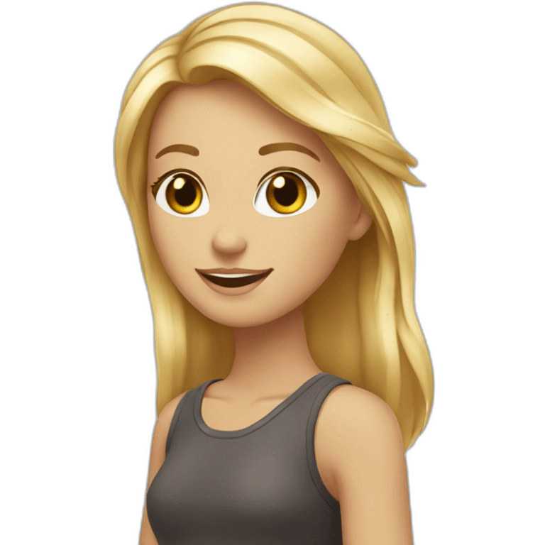 Meilleur amie blonde et chatain emoji