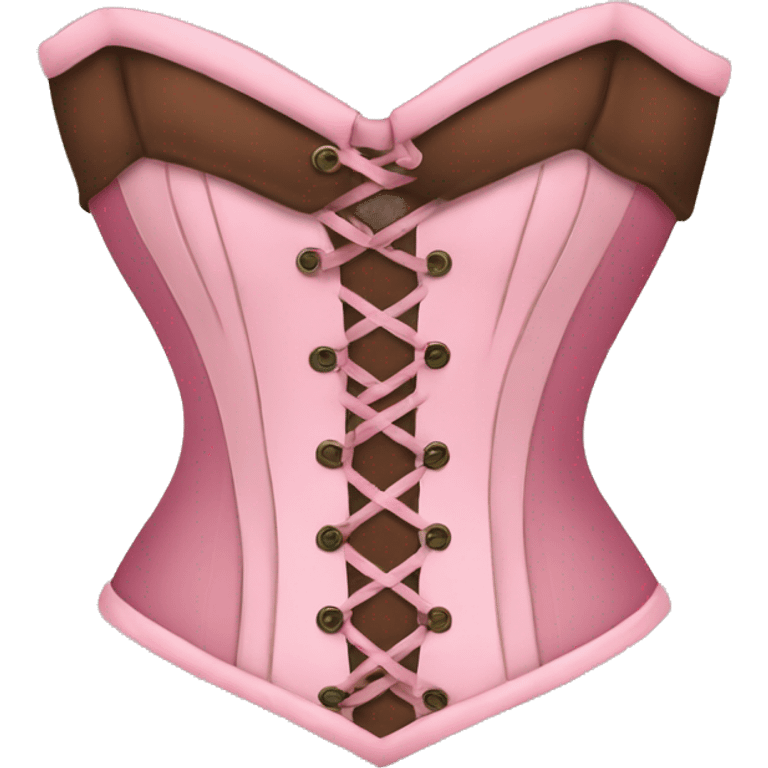 Cute pink and brown corset emoji