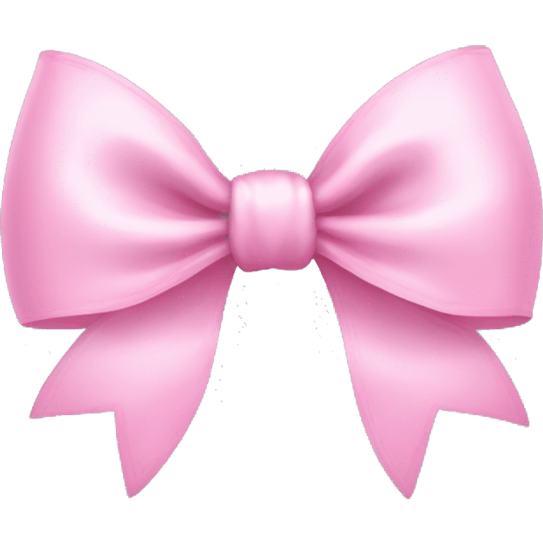 Coquette light pink bow emoji