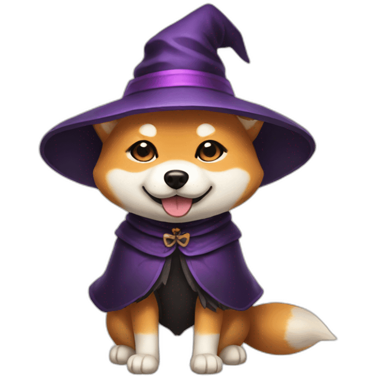 Shiba witch emoji