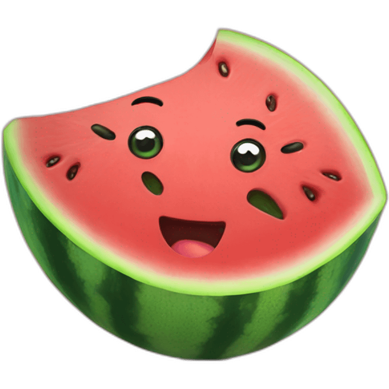 funny watermelon emoji