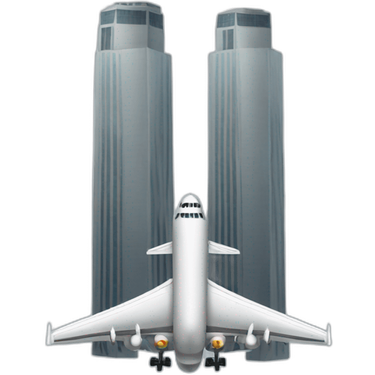 twin tower airplane emoji