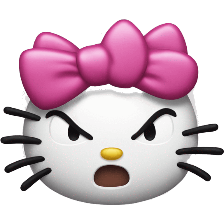 Mad hello kitty emoji