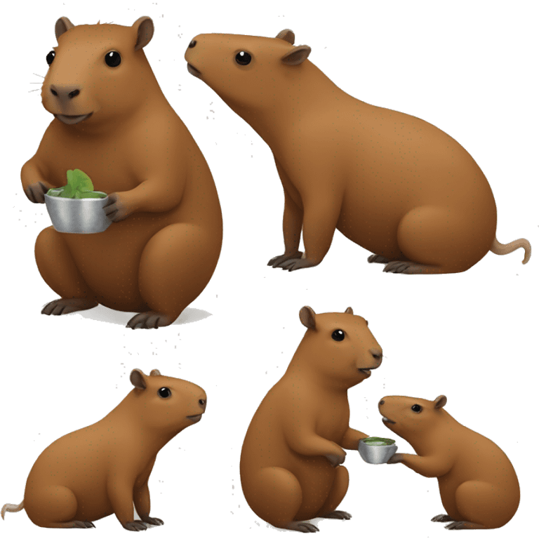 Capibara tomando mate emoji