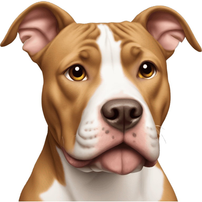 Light brown pitbull with ears CROPPED up emoji