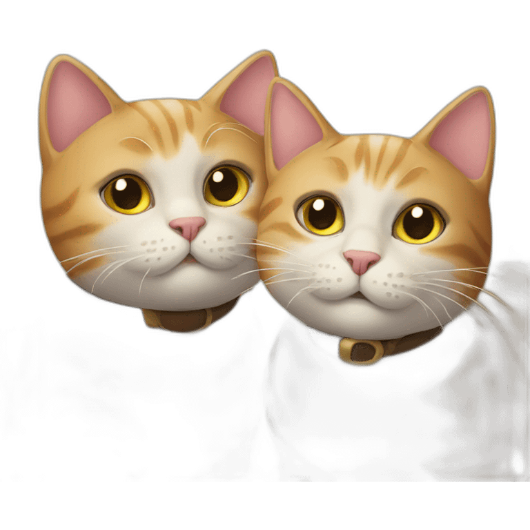 Two cats friends emoji