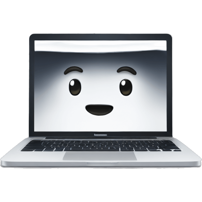 macbook with webinar running emoji