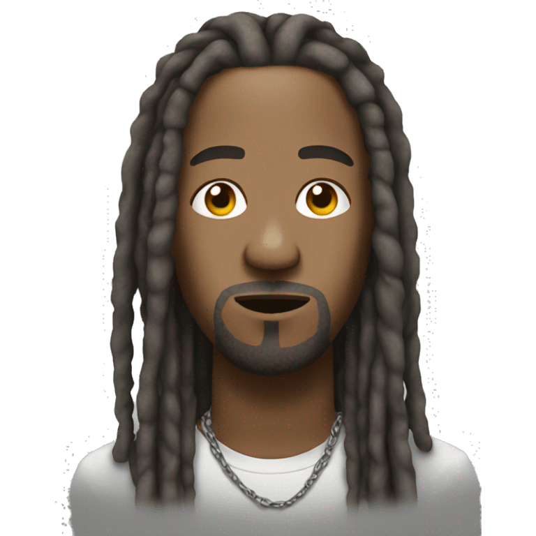 white rapper with dreadlocks emoji