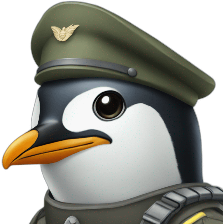 penguin-soldier emoji