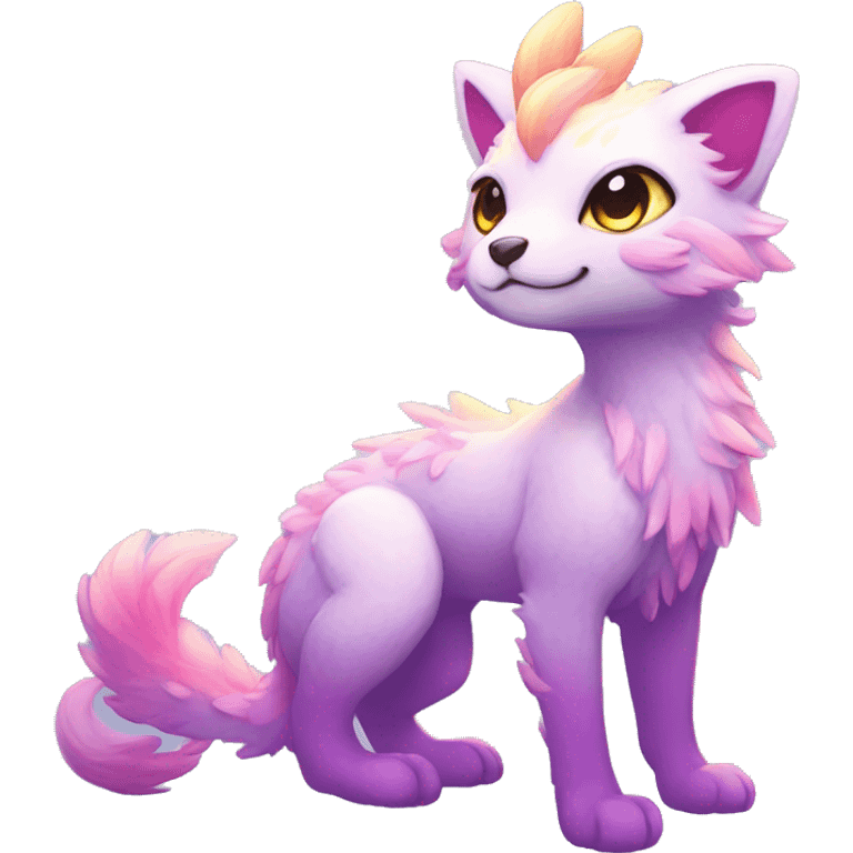 Kawaii bright fantasy ethereal anthro fursona Fakemon animal creature emoji