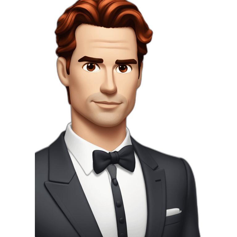 Matt bomer neatly slicked back red hair emoji