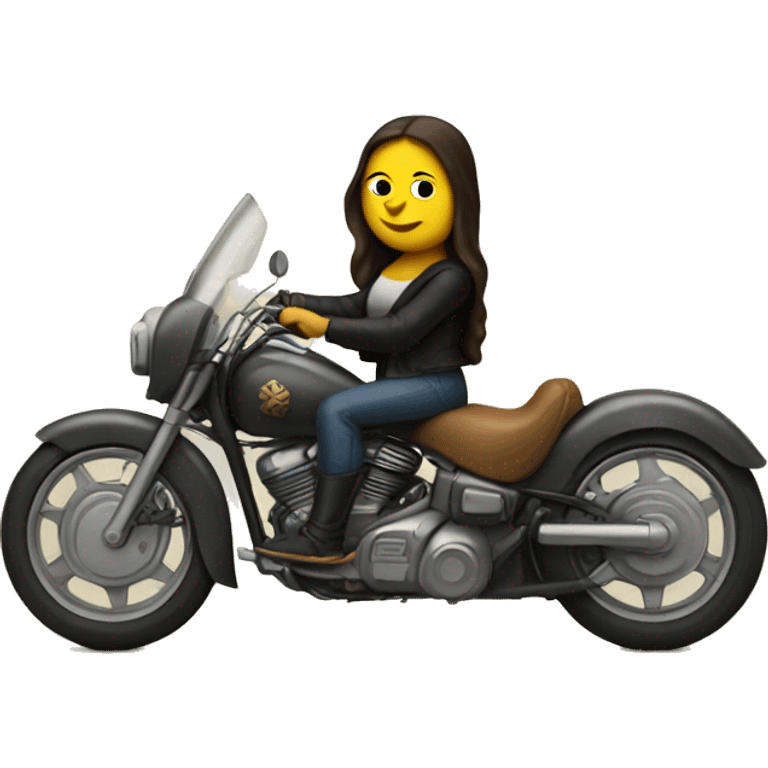 mona lisa riding a motorcycle emoji