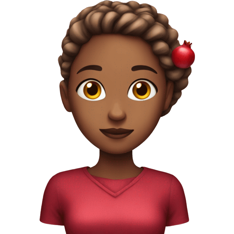 Girl with pomegranate  emoji