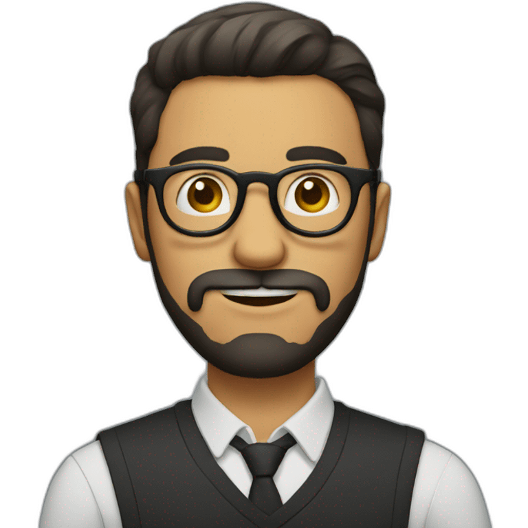 man with a circle beard and glasses emoji