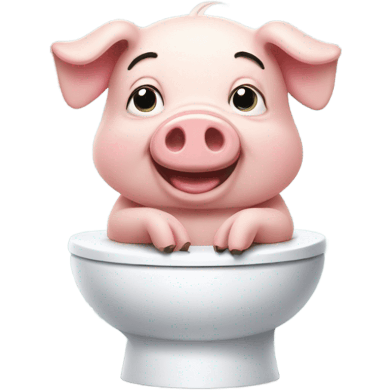 Toilet pig emoji