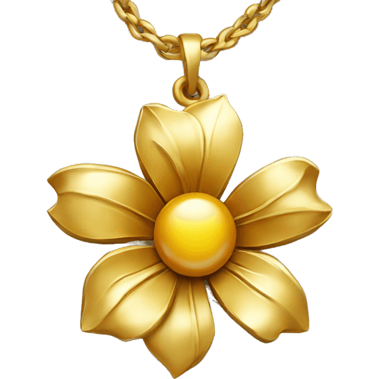 golden flower necklace emoji