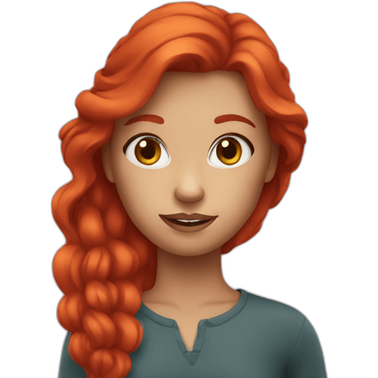 red headed girl emoji