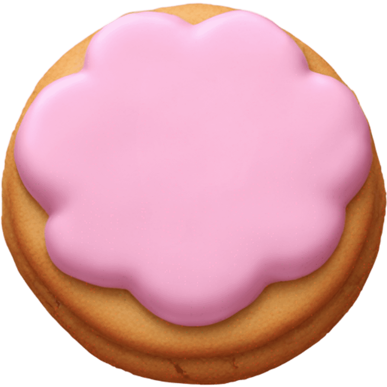 crumbl cookie with pink icing emoji