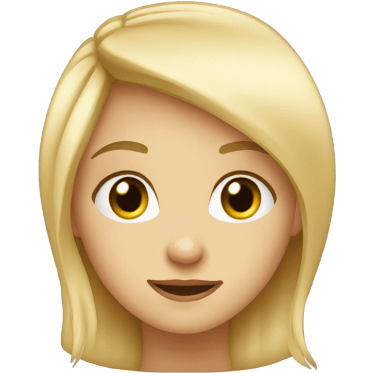 Blonde girl side eyeing  emoji