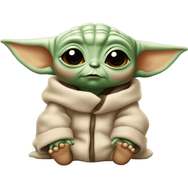 Baby yoda sending a kiss emoji