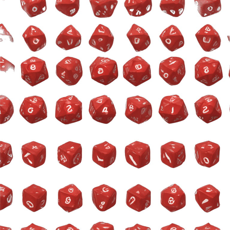 Red D20 dice emoji