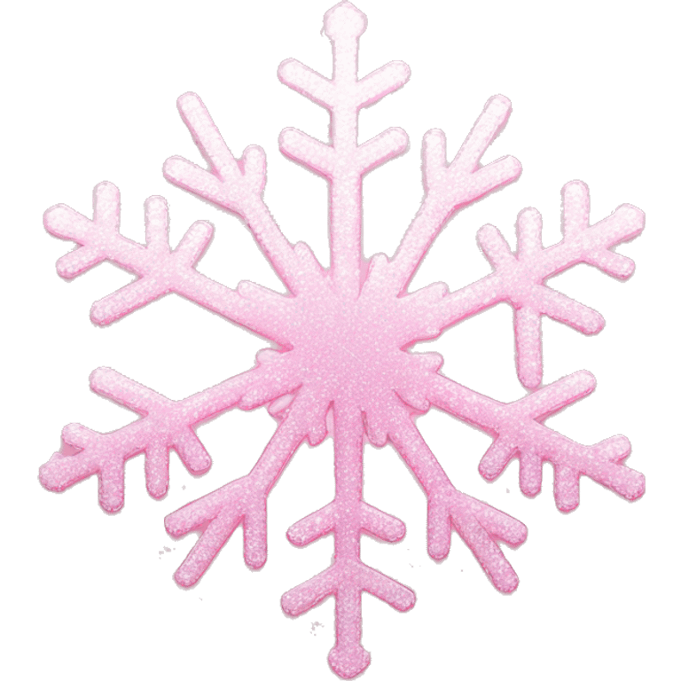 Light Pink sparkly snowflake emoji