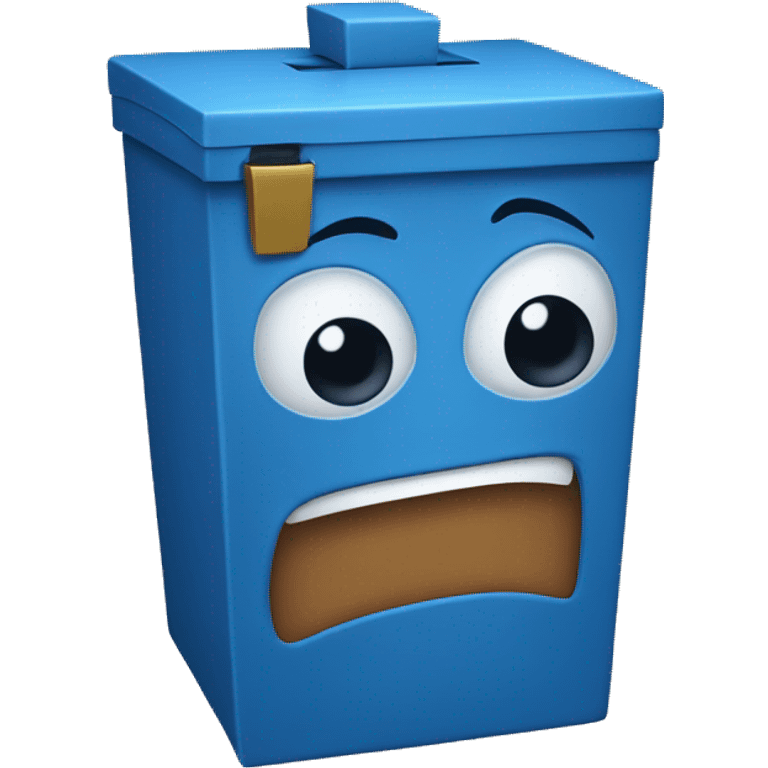 Blue box  emoji