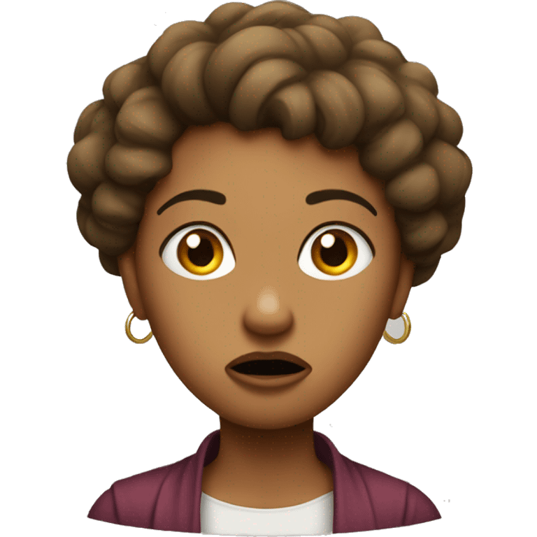 Mad judgy girl emoji