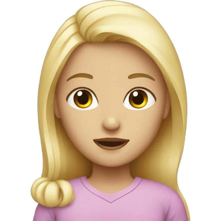  girl with blonde hair getting iv  emoji