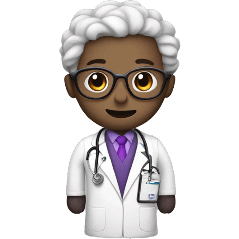 Purple boba dressed as a doctor  emoji