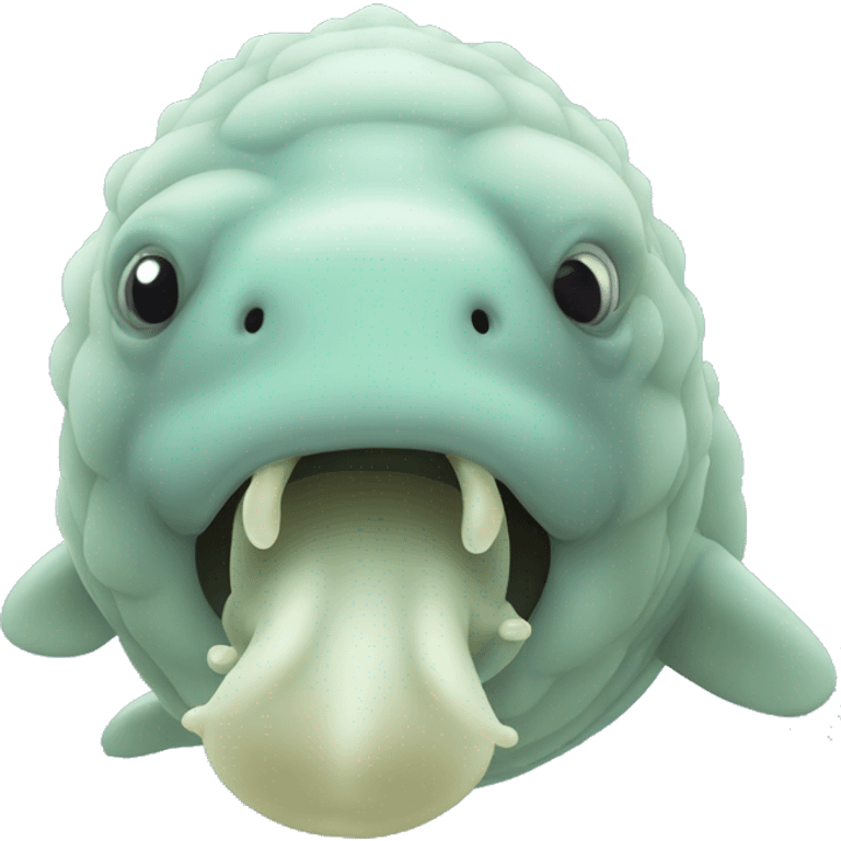 Tardigrade, beluga whale face emoji