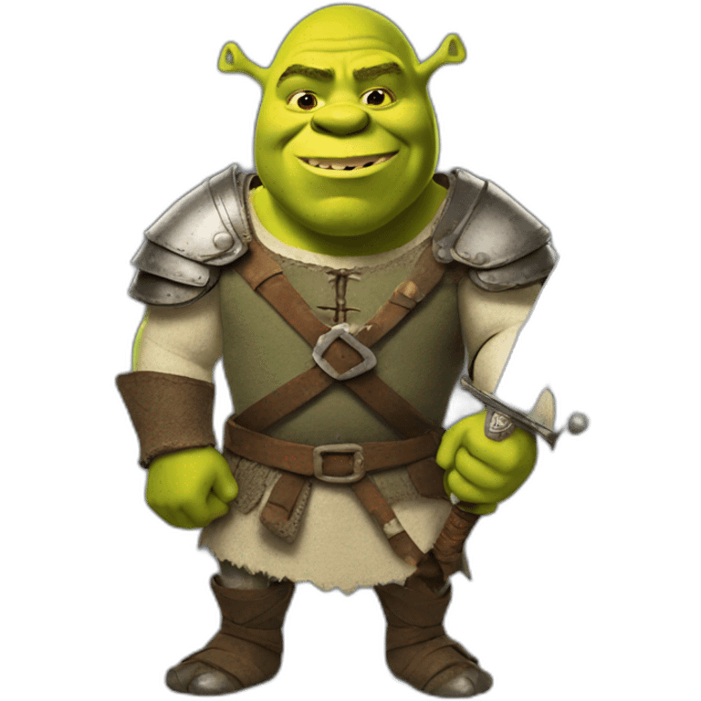 shrek with a sword emoji