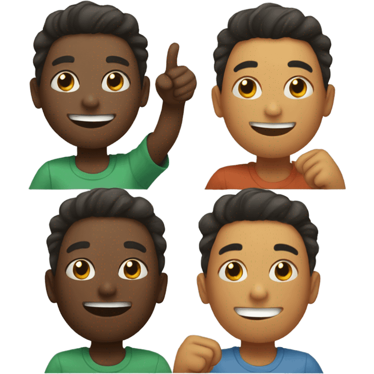 boys having fun indoors emoji