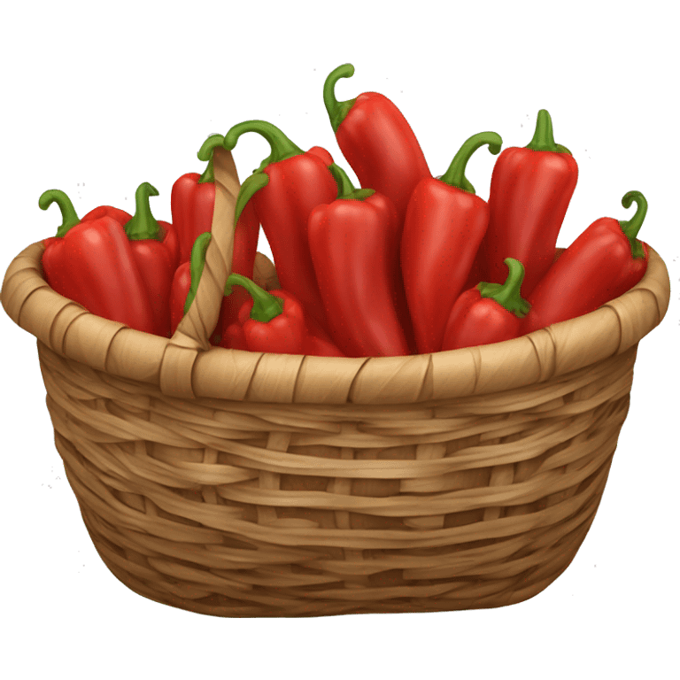 Basket of red peppers emoji