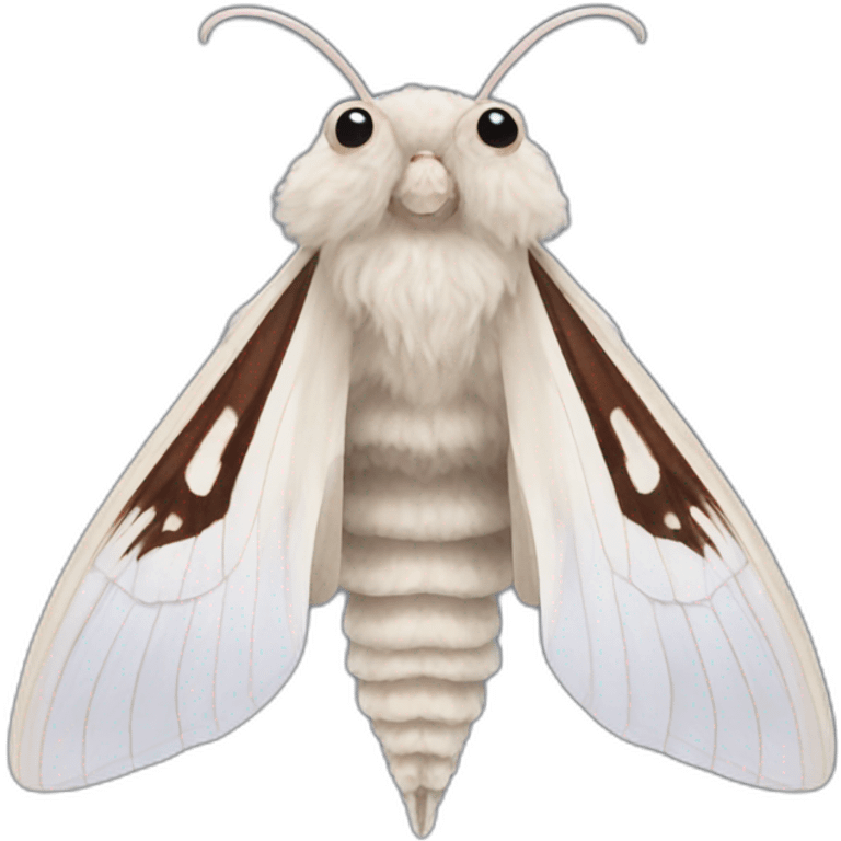 poodle silk moth emoji