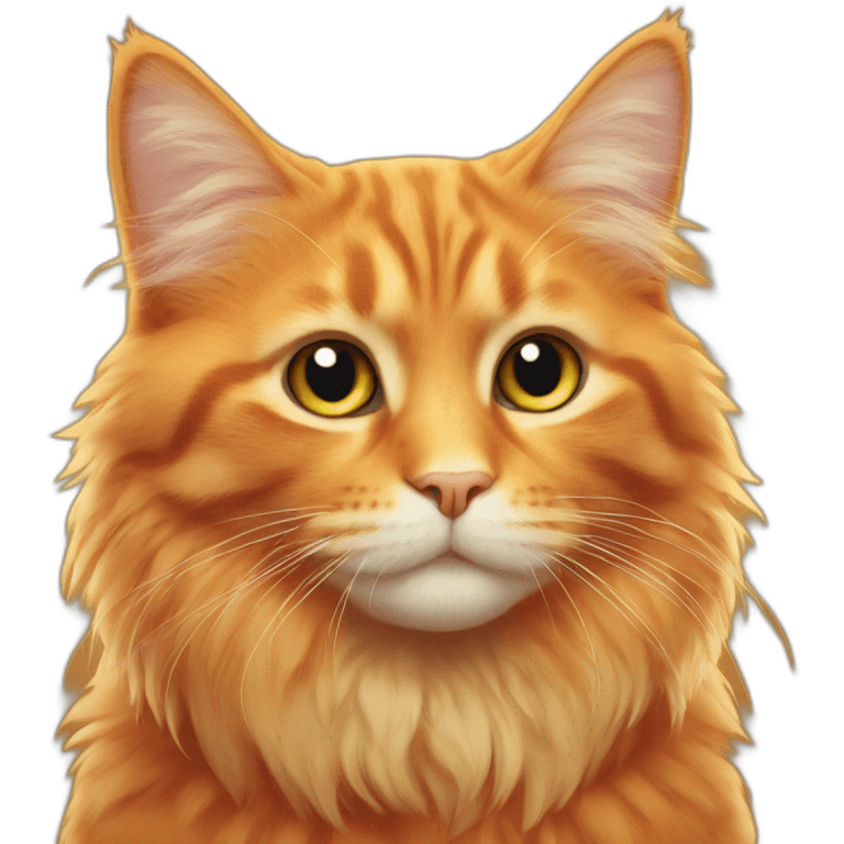 Orange fluffy cat with wings emoji