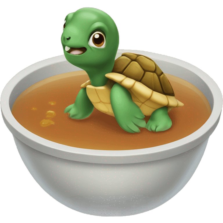 turtle swimming in soup emoji