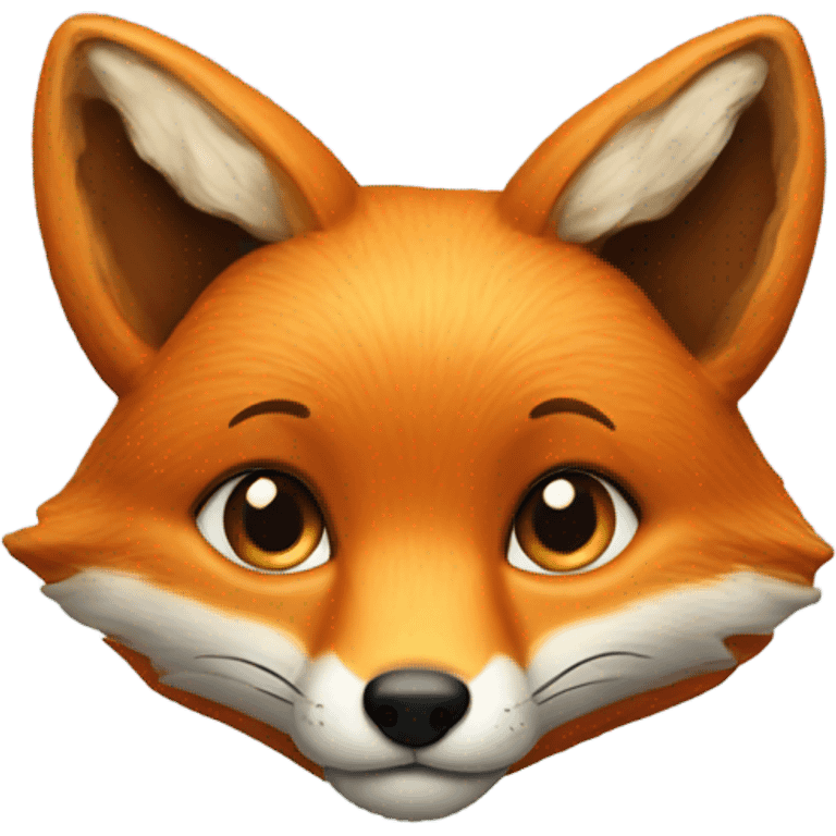 Heart with fox inside emoji