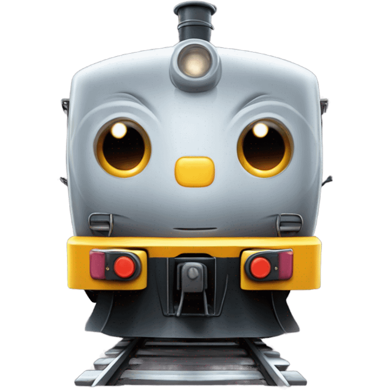 A electric locomotive (With little Kirby shiny eyes) emoji