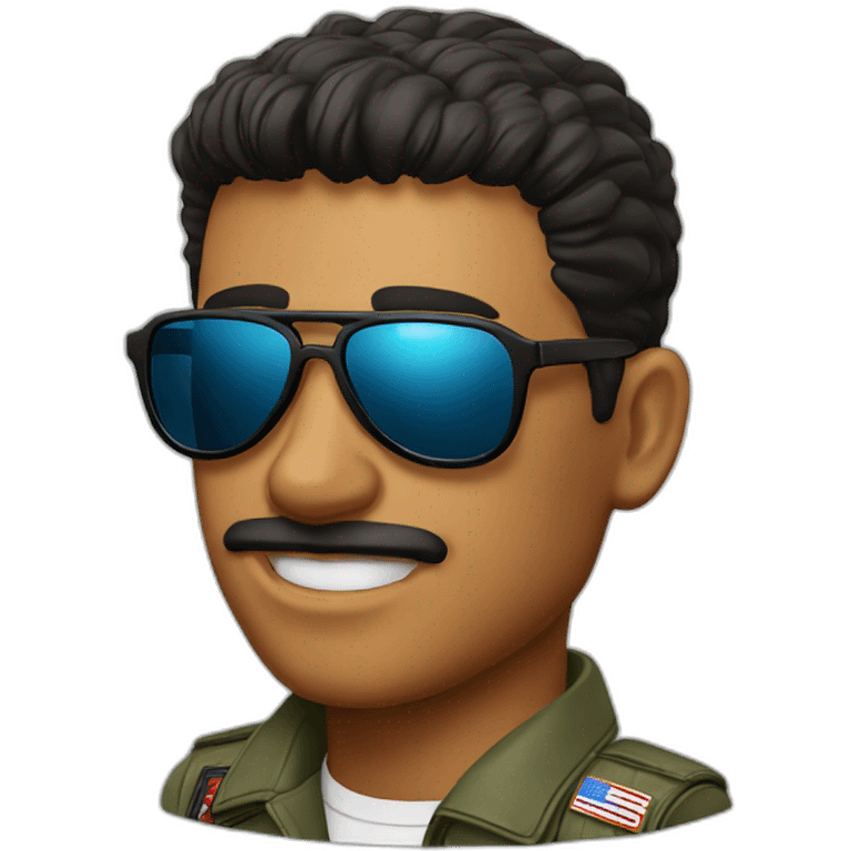 top gun+sun glasses emoji