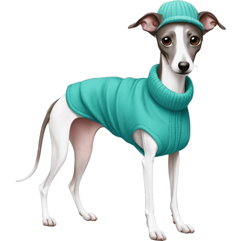 Italian Greyhound with clothes emoji