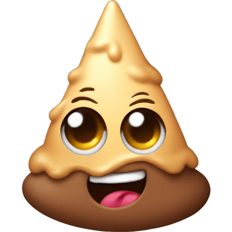 Poop wearing party hat emoji