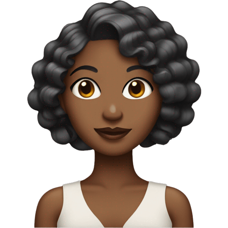 Black girl with finger waves emoji